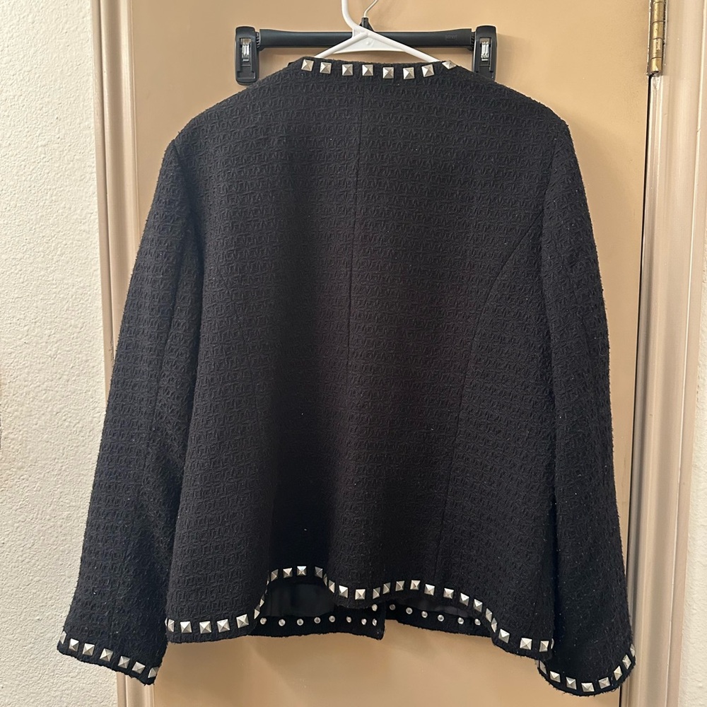Chico's Black Studded Blazer/Jacket - Picture 2 of 6